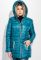 Куртка жіноча довга з нашивками на кишенях 76PD1114 (блакитний)