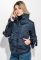 Куртка жіноча з бантиками на рукавах 72PD201 (темно-синій)