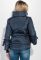Куртка жіноча з бантиками на рукавах 72PD201 (темно-синій)