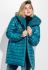 Куртка женкая с капюшоном с нашивкой на спине 76PD1115 (лазурный)