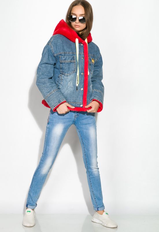 Куртка жіноча 120PAZZ021 (синій/червоний)