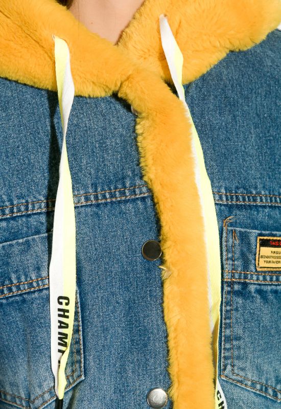 Куртка женская 120PAZZ021 (синий/желтый)