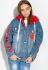 Куртка женская 120PAZZ025 (синий/красный)