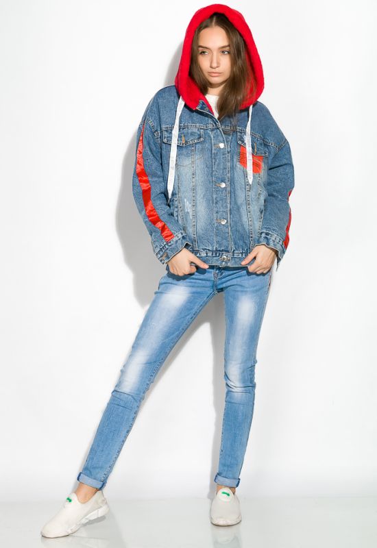 Куртка жіноча 120PAZZ025 (синій/червоний)