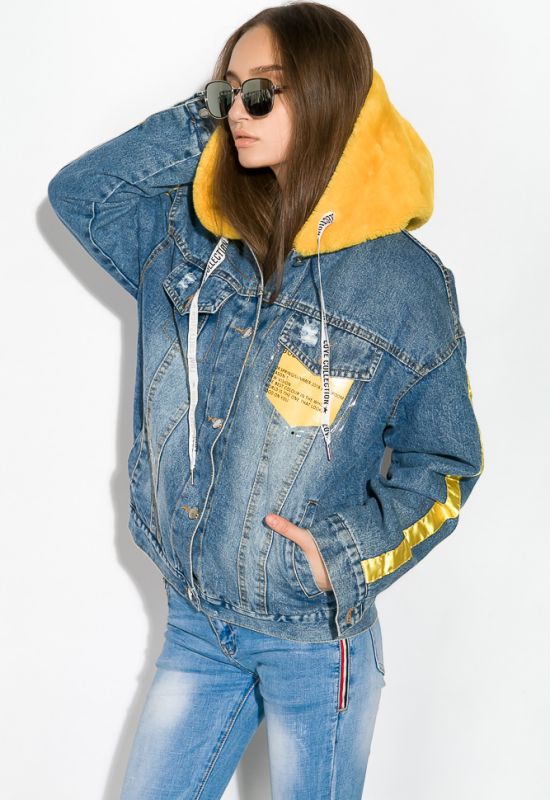 Куртка женская 120PAZZ025 (синий/желтый)