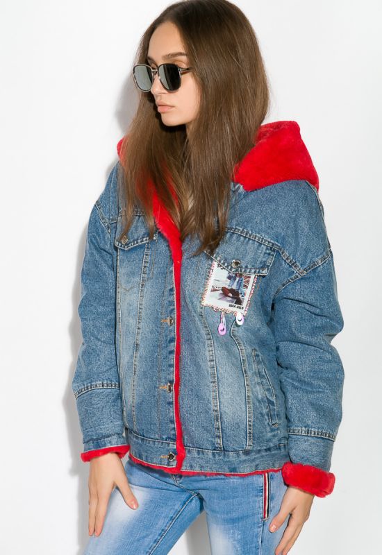 Куртка жіноча 120PAZZ082 (синій/червоний)