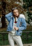 Куртка женская 120PAZZ102 (синий/белый) Куртка женская 120PAZZ102 (синий/белый)