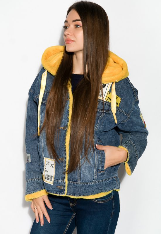 Куртка женская 120PAZZ876 (синий/желтый)
