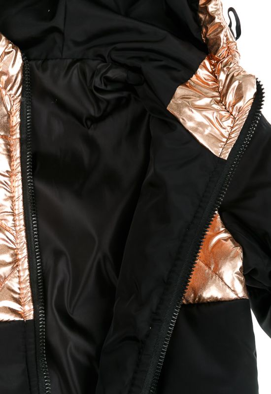 Куртка женская 120PVI001 junior (черный/золотой)