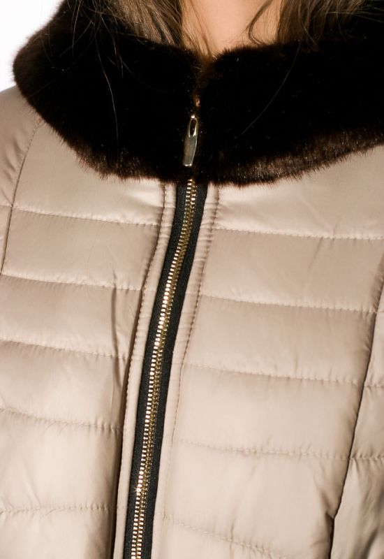 Куртка женская 127P004 (бежевый/коричневый)