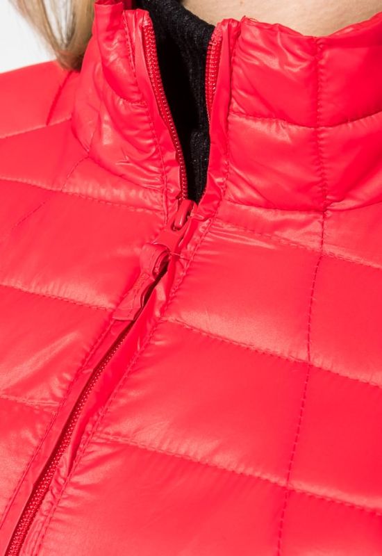 Куртка женская демисезонная на молнии 191V004 (красный)