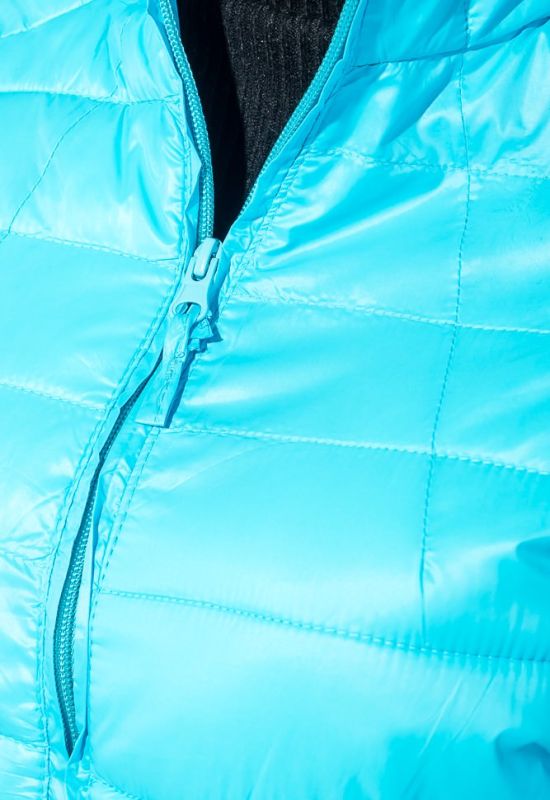 Куртка женская демисезонная на молнии 191V004 (голубой)