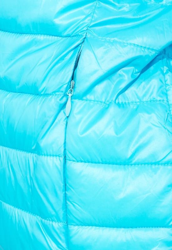Куртка женская демисезонная на молнии 191V004 (голубой)