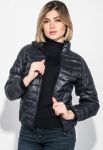 Куртка жіноча демісезонна на блискавці 191V004 (чорний)