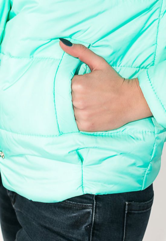 Куртка жіноча демісезонна з кишенями 80PD1213 (ментоловий)