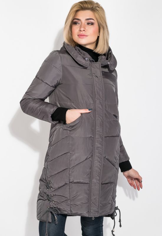 Куртка женская длинная 677K005-1 (серый)