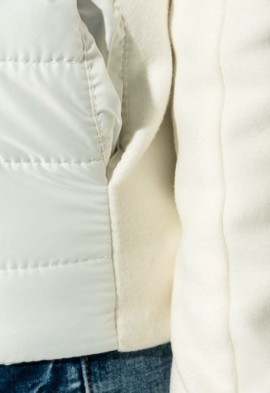 Куртка женская двухфактурная 69PD1049 (молочный)