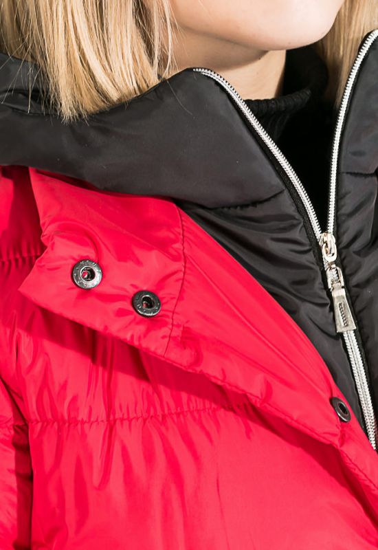 Куртка женская имитация двойки 80PD1336 (красный)