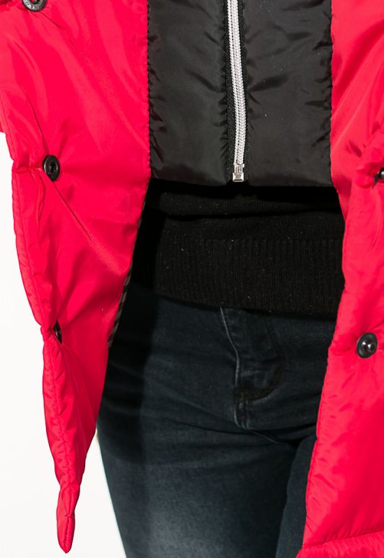 Куртка женская имитация двойки 80PD1336 (красный)