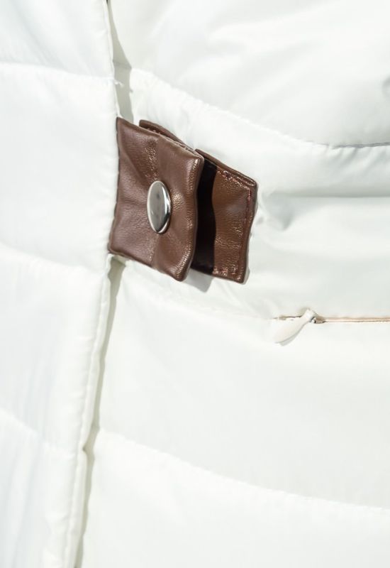 Куртка женская на одной кнопке однотонная и металлик 69PD1050 (белый)