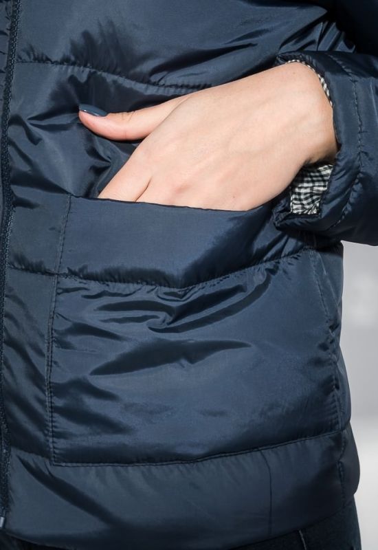 Куртка женская однотонная 72PD196 (темно-синий)