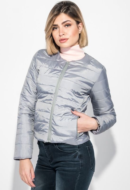 Куртка женская однотонная демисезон 72PD192 (светло-серый)