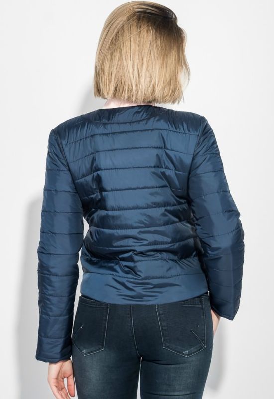 Куртка жіноча однотонна демісезон 72PD192 (темно-синій)