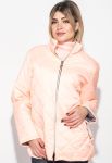 Куртка жіноча однотонна на блискавці 72PD193 (персиковий)