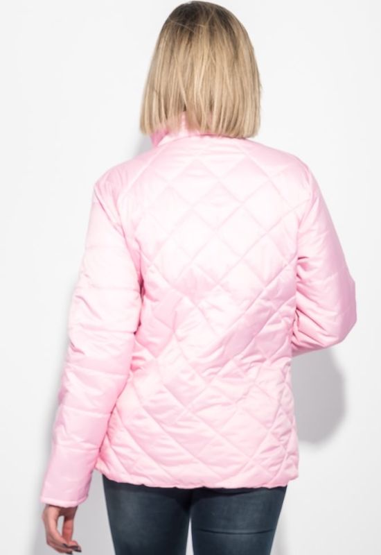 Куртка женская однотонная на молнии 72PD193 (розовый)
