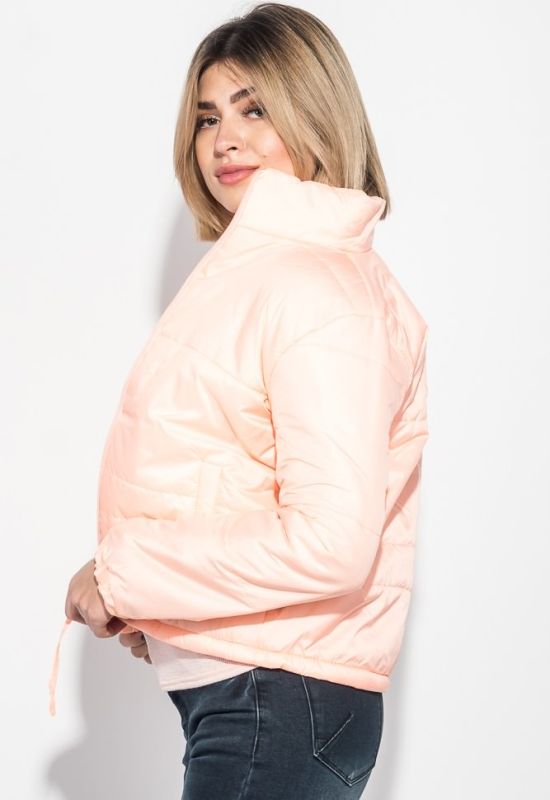 Куртка женская однотонная с карманами 72PD153 (персиковый)