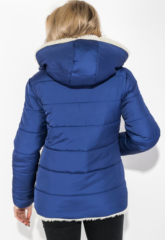 Куртка женская полубатал на меху 77PD8651 (синий)