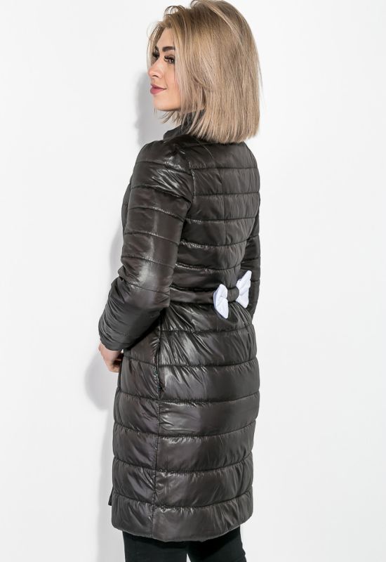Куртка жіноча з бантом на поясі ззаду 69P0590 (чорний)
