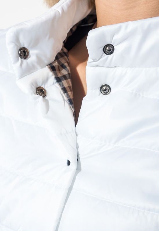 Куртка жіноча з бантом на поясі ззаду 69PD590 (білий)