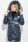 Куртка жіноча з елементами декору на поясі та грудях 69PD893 (графітовий)