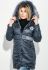 Куртка жіноча з елементами декору на поясі та грудях 69PD893 (графітовий)