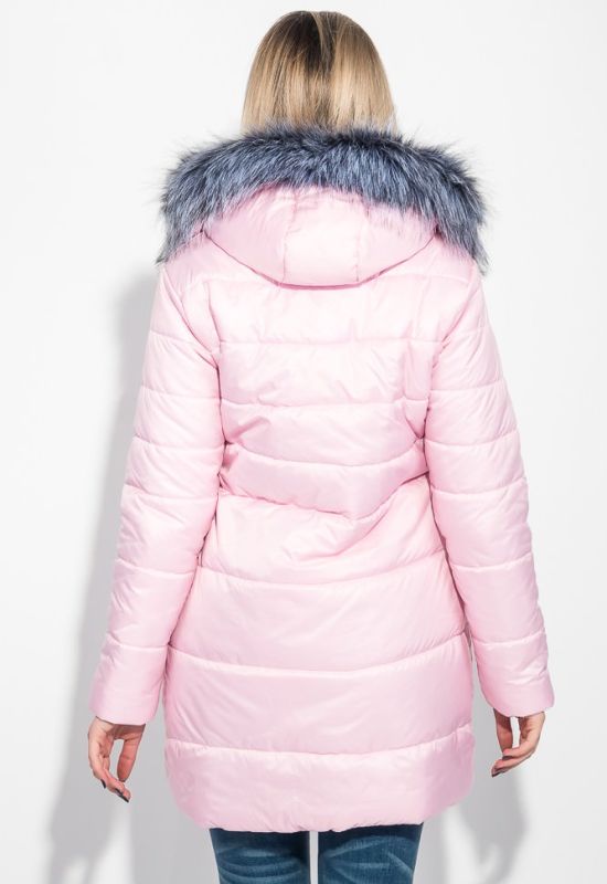 Куртка женская с элементами декора на поясе и груди 69PD893 (розовый)