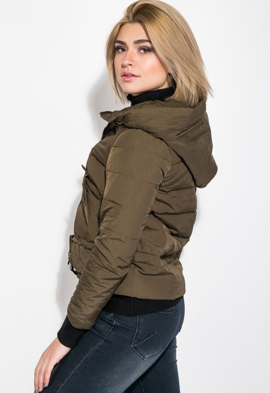 Куртка женская с капюшоном 677K007 (хаки)