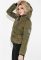 Куртка жіноча з нашивками 154V001 (хакі)