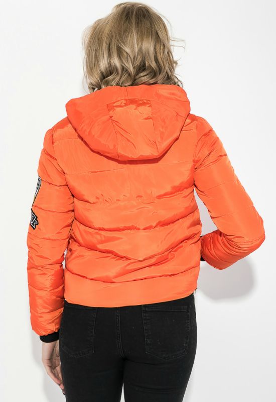 Куртка женская с нашивками 154V001 (оранжевый)