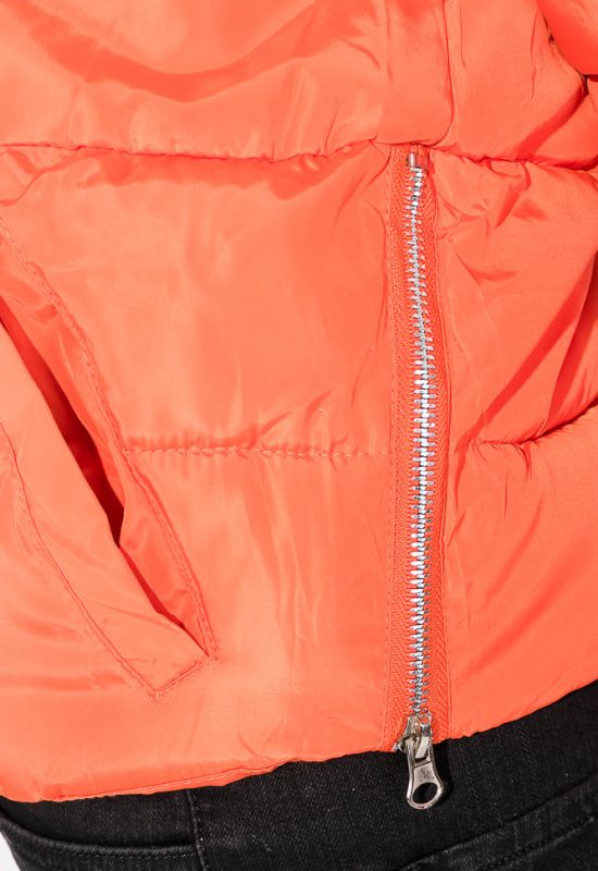 Куртка женская с нашивками 154V001 (оранжевый)