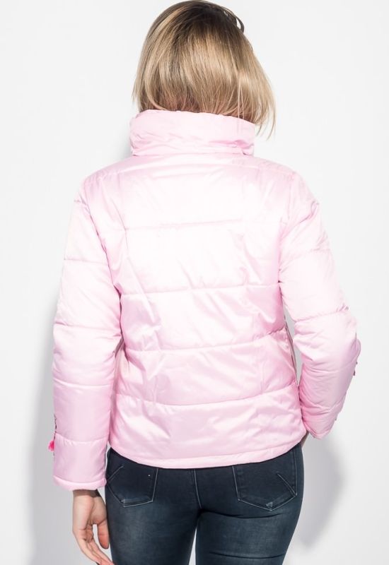 Куртка женская с нежной весенней нашивкой 72PD143 (светло-розовый)