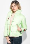 Куртка жіноча з ніжною весняною нашивкою 72PD143 (світло-салатовий)