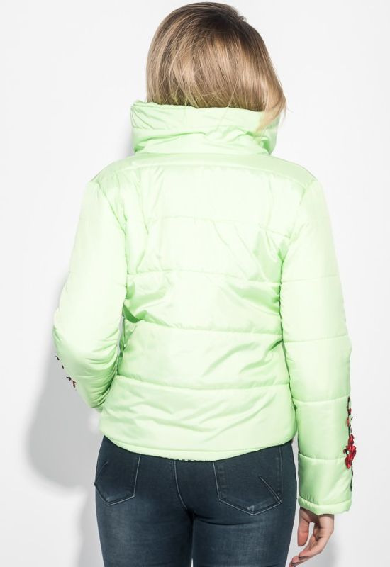 Куртка женская с нежной весенней нашивкой 72PD143 (светло-салатовый)