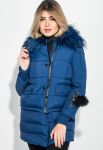 Куртка жіноча з низом, що відстібається, великий брелок на рукаві 315V001 (індиго)
