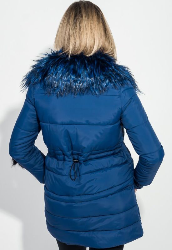 Куртка жіноча з низом, що відстібається, великий брелок на рукаві 315V001 (індиго)