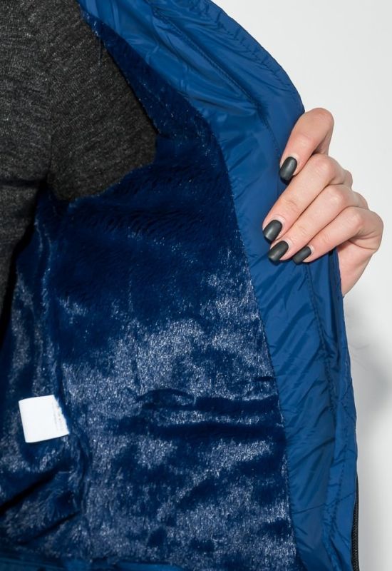 Куртка женская с отстегивающимся низом крупный брелок на рукаве 315V001 (индиго)