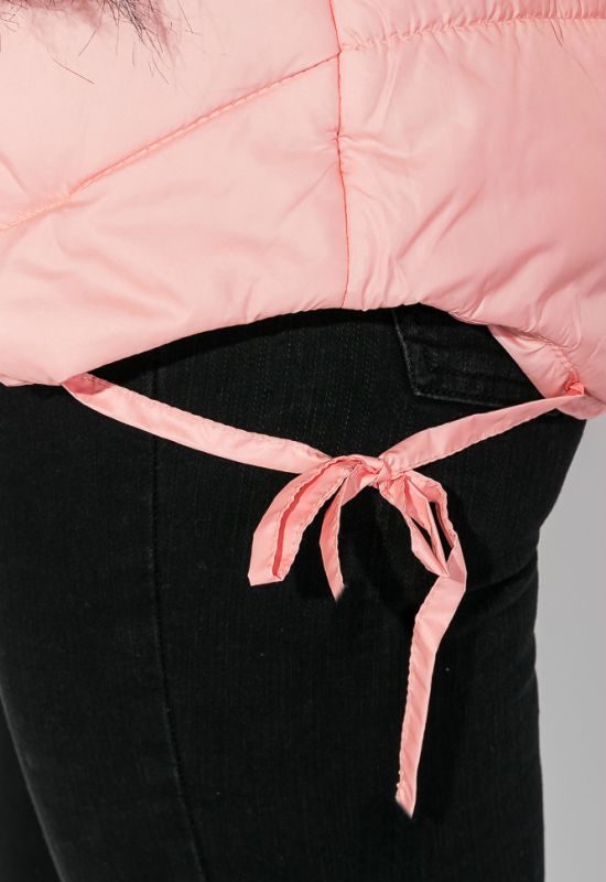 Куртка жіноча з вишитими кишенями 69PD987 (персиковий)