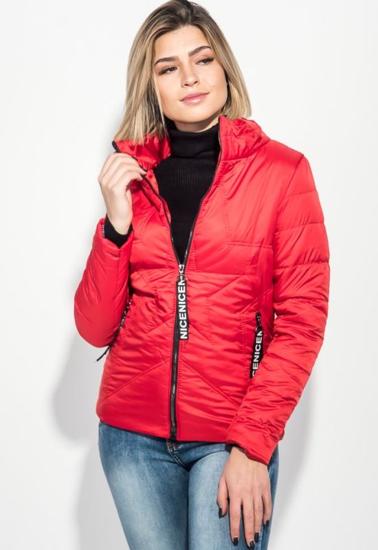 Куртка женская с задекорированными бегунками 69PD914 (красный)