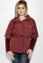 Куртка жіноча зі знімними рукавами з поясом 69PD823-1 (марсала)
