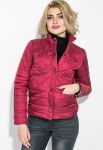 Куртка жіноча стьобана на кнопках 80PD1209 (бордовий)